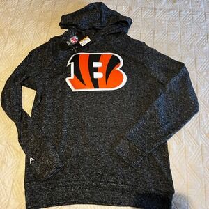 NWT Antigua Cincinnati Bengals NFL Mens Absolute Hoodie Charcoal Heather Size M